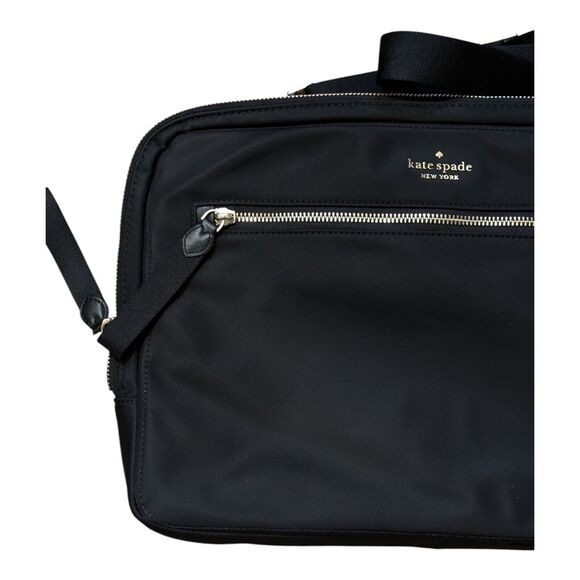 Kate Spade Black Chelsea Laptop Computer Bag Nylon - Picture 2 of 5